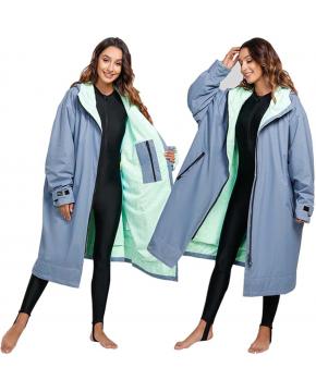 Windproof Dry Robe Oversized Warm Coat With Hood