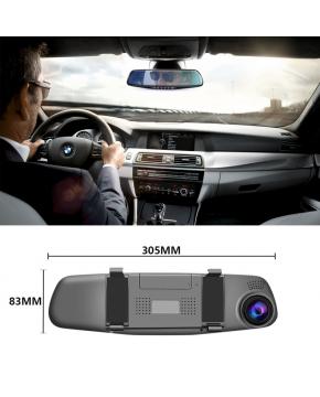 Dual-Mirror Front and Rear 1080p Dash Camera