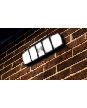 Solar-Powered 300-LED Wall-Mounted Secur...