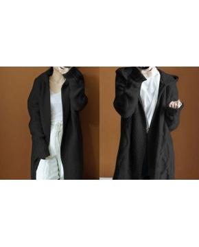 Long Knitted Hooded Cardigan - 3 Colours