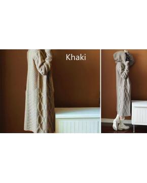 Long Knitted Hooded Cardigan - 3 Colours