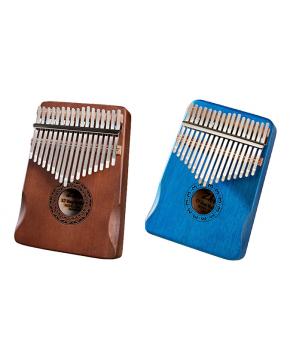 17 Keys Bull Kalimba Thumb Piano Mahogan...