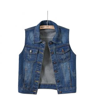 Sleeveless Denim Waistcoat Jacket