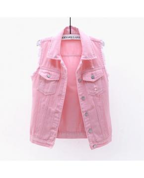 Sleeveless Denim Waistcoat Jacket