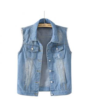 Sleeveless Denim Waistcoat Jacket