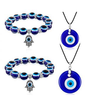 Two-Piece Evil Eye Necklace with Bracele...