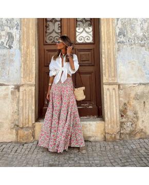 Women's Floral Print Long Skirt