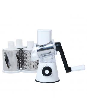 Rotary Cheese Grater, Vegetable Slicer with Three Drum Blades