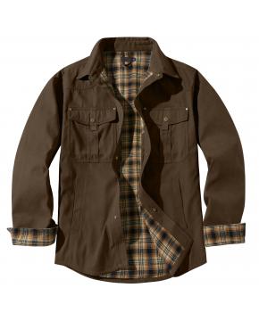 Men's Flannel Lined Button Down Shirt Jacket - 6 Colours & 5 Sizes