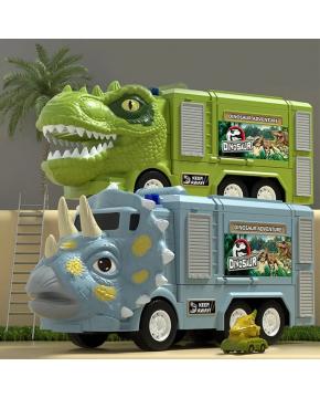 New Dinosaur Transforming Engineering Truck Track Toy Set