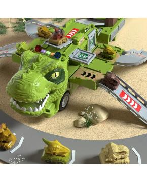 New Dinosaur Transforming Engineering Truck Track Toy Set