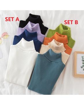 4-Pack Womens Soft Turtle Neck Rib Knit ...