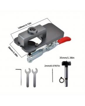 35mm Hinge Boring Jig Kit - Concealed Hinge Drilling Guide Jig