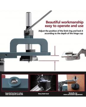 35mm Hinge Boring Jig Kit - Concealed Hinge Drilling Guide Jig