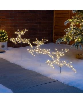 Flashing Reindeer  Micro LED Pathway Sta...